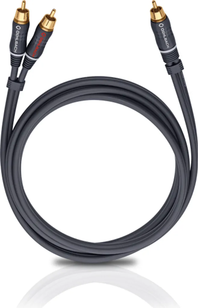 Câble Subwoofer 8m Oehlbach BOOOM ! pour brancher un caisson de basse en Y