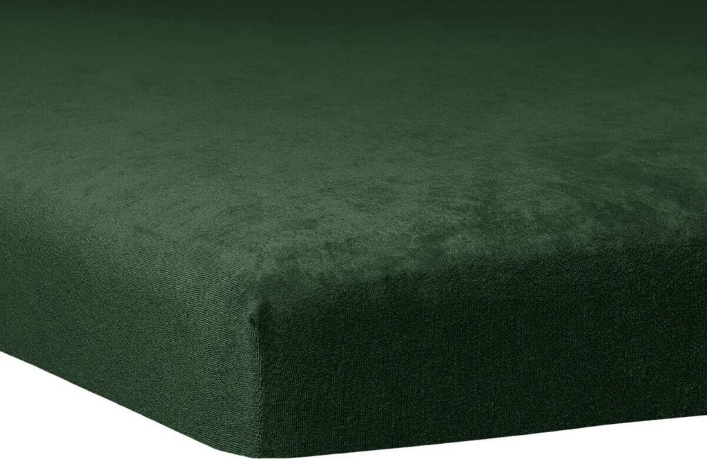 Traumschlaf Flausch Biber Topper Spannbettlaken 120x200 cm - 130x200 cm tanne