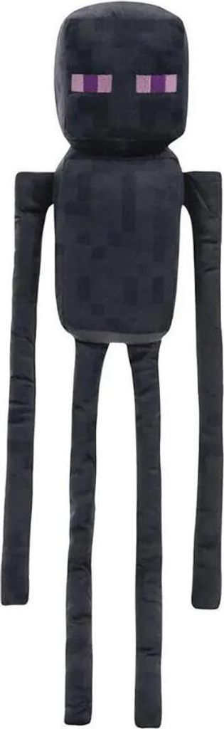 A plush toy of a Minecraft Enderman character.