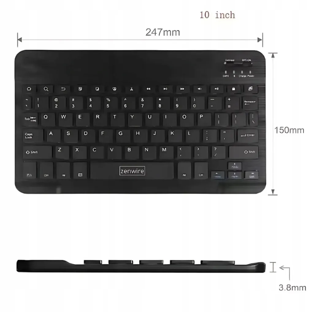 Clavier AZERTY Portable Bluetooth 5.0 pour tablette et iPad - Gris - 6