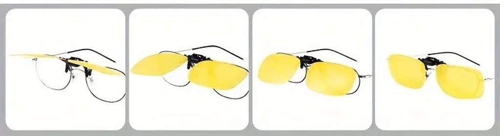 GKA Überbrille Aufsatz Clip on Nachtfahrbrille Gelbbrille Produktbild 10