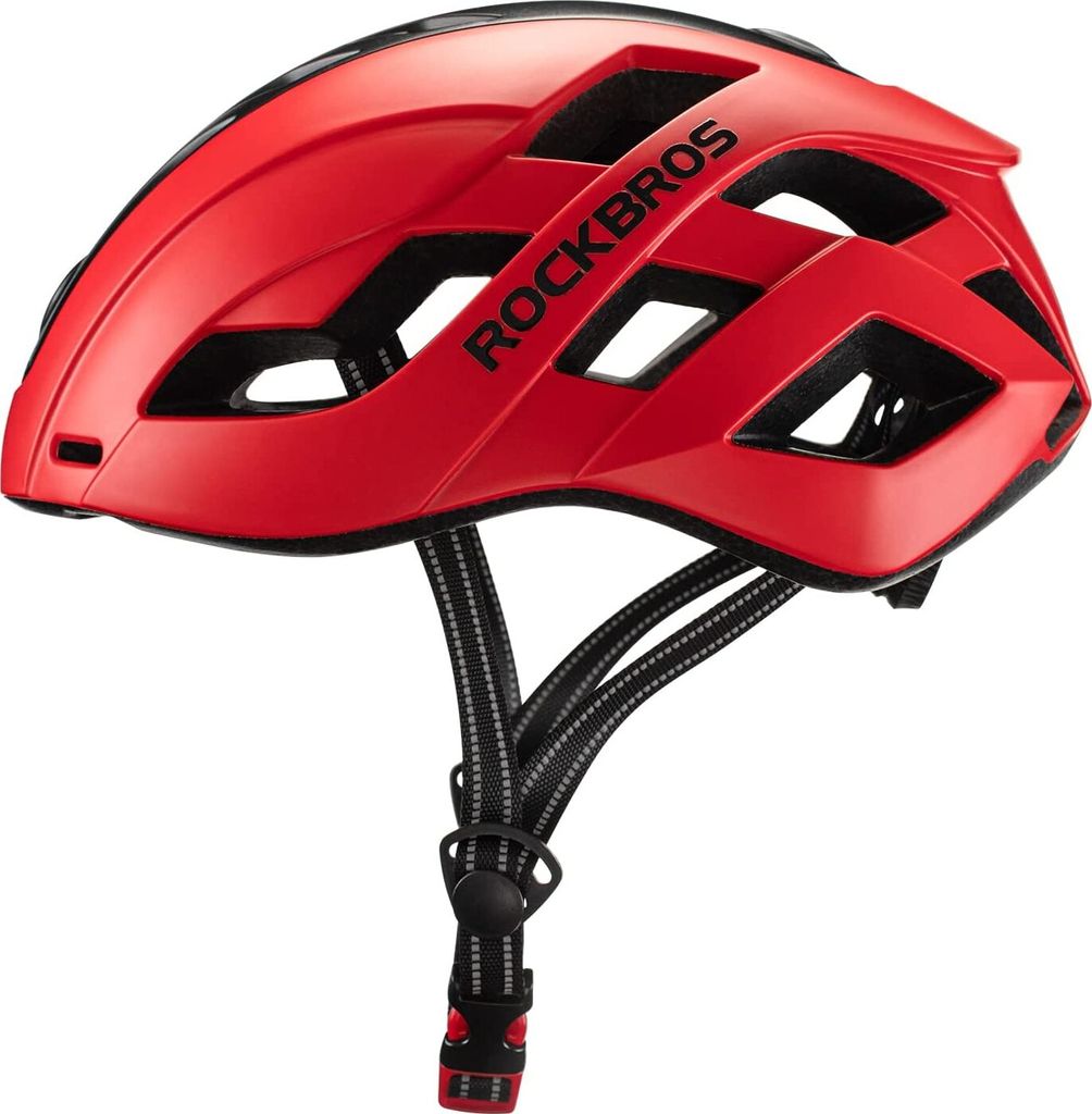ROCKBROS Fahrradhelm Atmungsaktive Radhelm, Cityhelm, MTB Helm, für Damen und Herren, Rot
