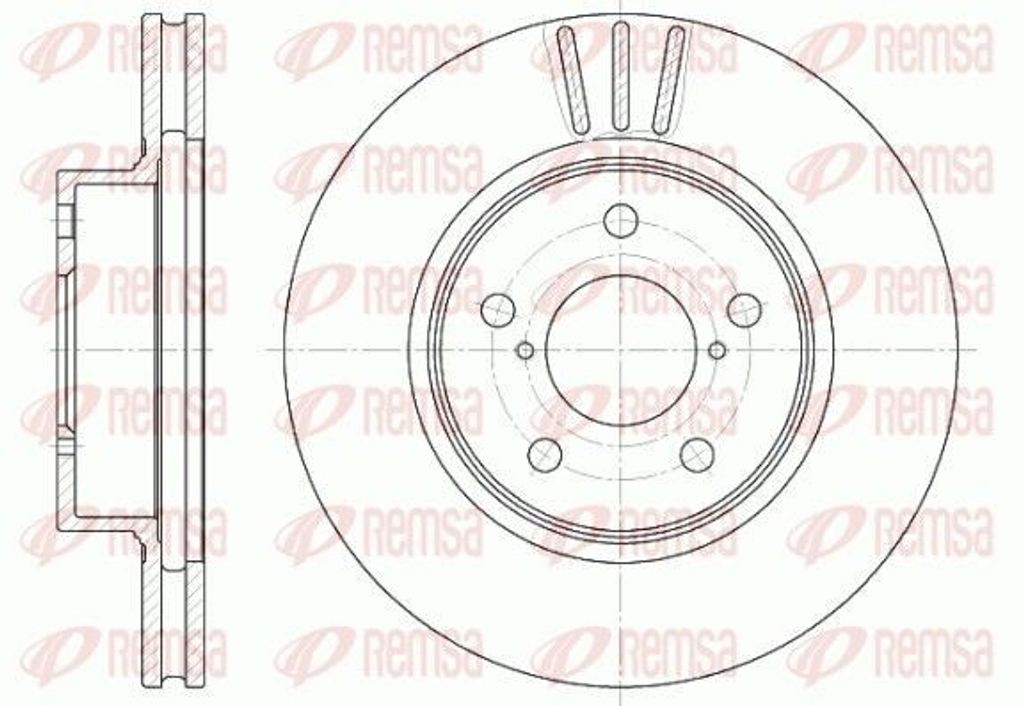 2x REMSA Bremsscheibe 6397.10 vorne für SUBARU IMPREZA Schrägheck (GR GH G3)