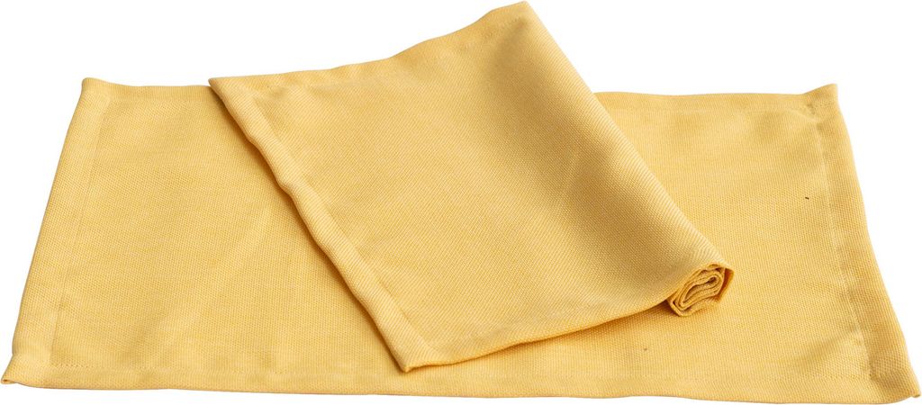 Pichler Strukturuni mit Fleckschutz uni Tischset 6er Set 48 x 33 cm PANAMA Rechteck gold , 2 cm breit gesäumt