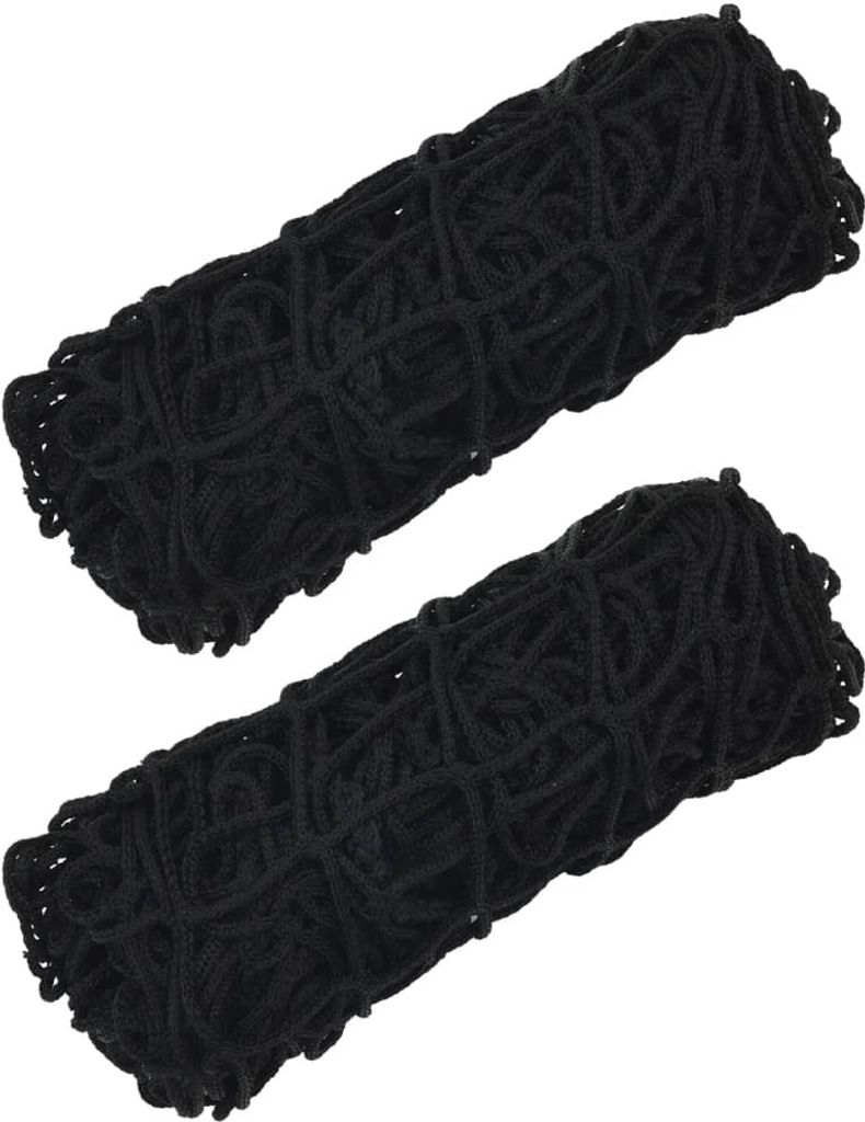 (Robust Möbel)Heunetze 2 Stk. Rund Schwarz 75x75cm PP DE353599 - Vögel-Futterspender
