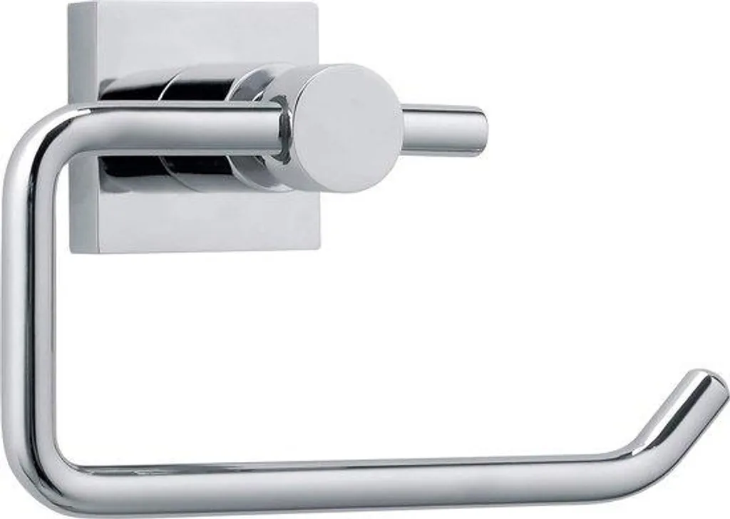 Brosse de WC murale en métal chromé brillant, petit format compact