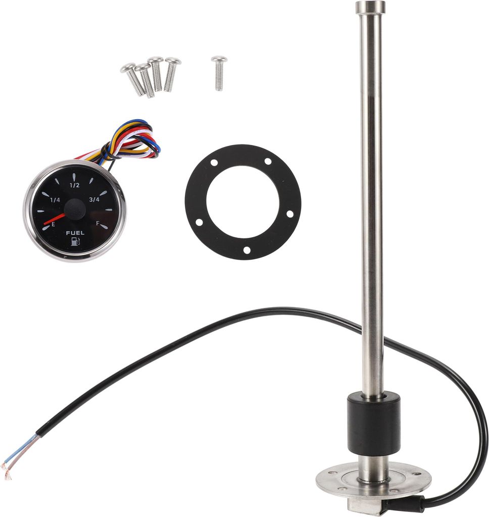 Kraftstoff-Sendeinheit und Messgerätesatz 11,42" Länge Boot Kraftstoff-Sendeinheit Marine Kraftstoff-Sender Einheit Metall Schwarz 1 Satz 240-33 Ohm