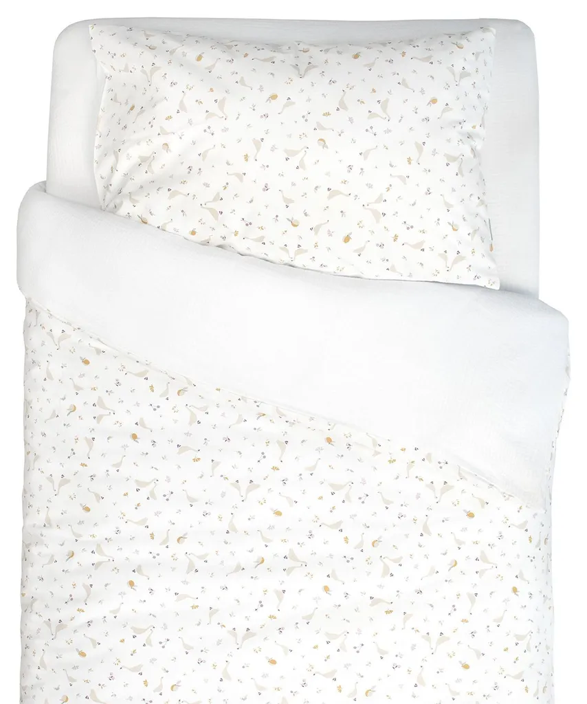 Parure de lit bébé 100x140 cm Sidonia Beige : Sommeil doux et sain