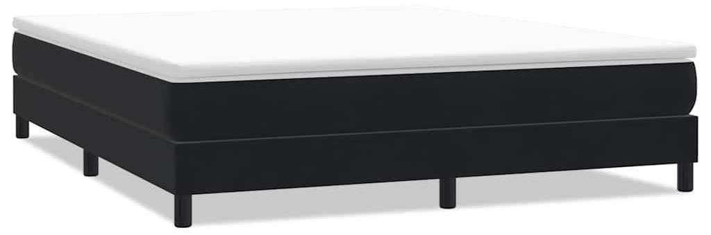 vidaXL Lit boxspring sans matelas noir 180x220 cm velours Image du produit 