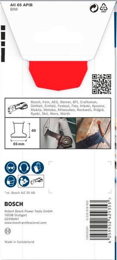 PRO AII 65 APIB Blatt für Multifunktionswerkzeuge, 65 x 40 mm