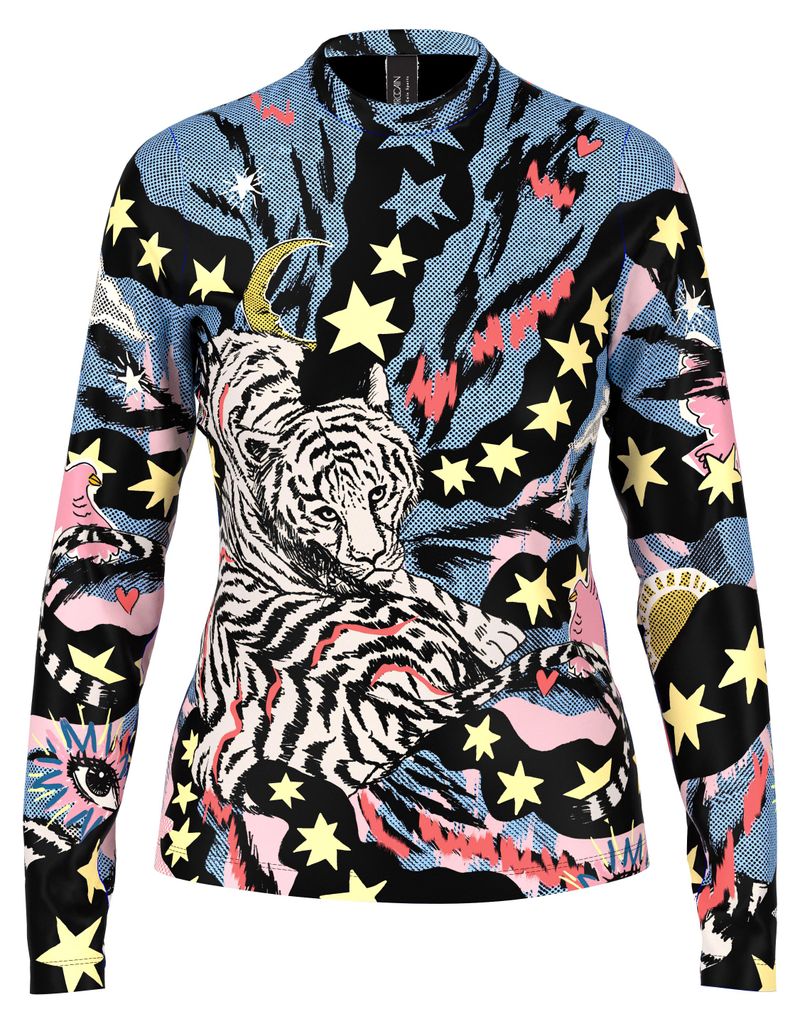 Langarmshirt mit Comic Print
