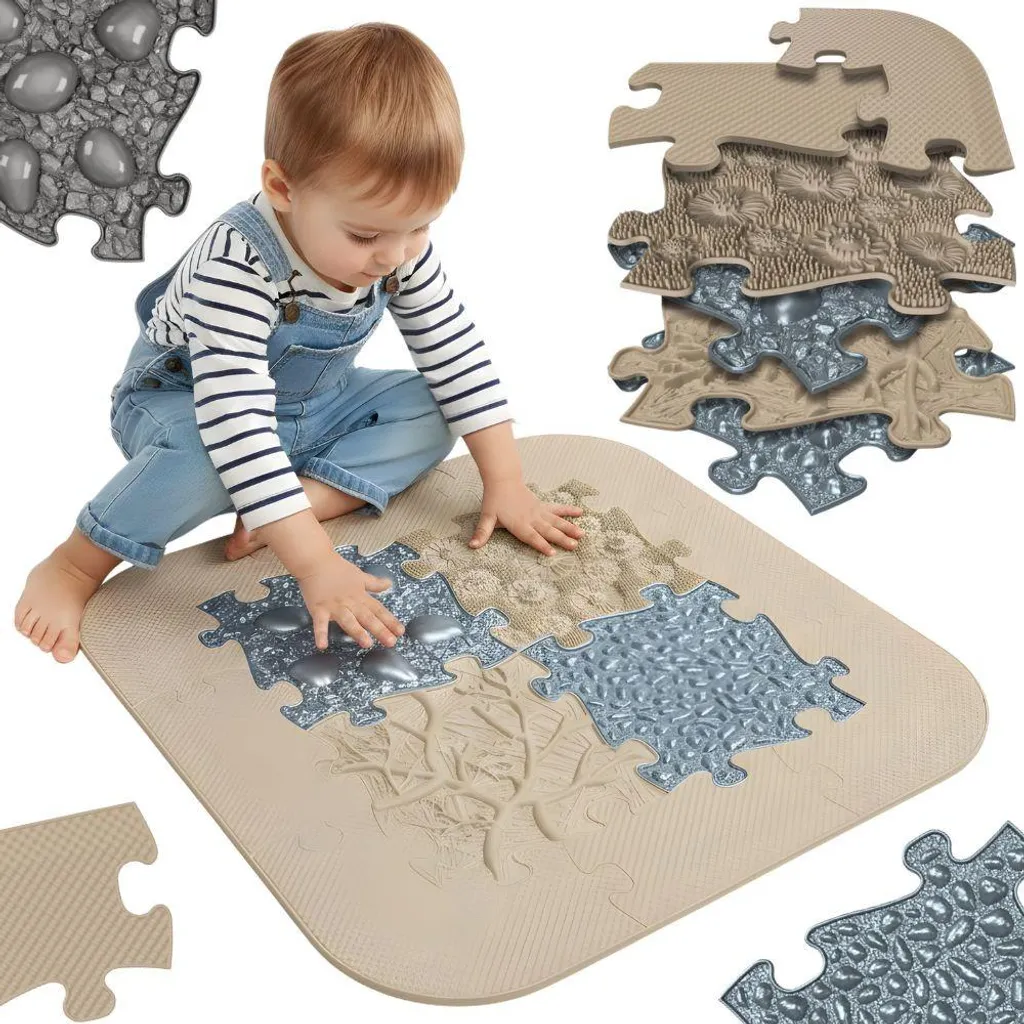 WOOPIE Tapis Sensoriel Orthopédique SPA à Domicile - Kit de 12 Pièces
