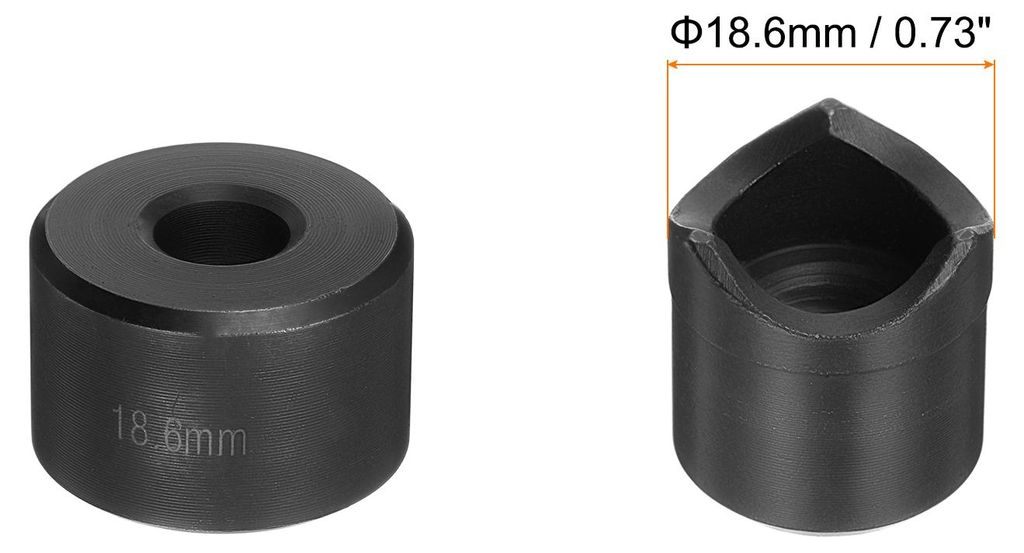 Blechlochstanze 18,6 mm aus Lagerstahl pr?zises Schneiden manuelle Durchschlagwerkzeug-Set fš¹r Metallblech, Spš¹le, Edelstahl, Schwarz