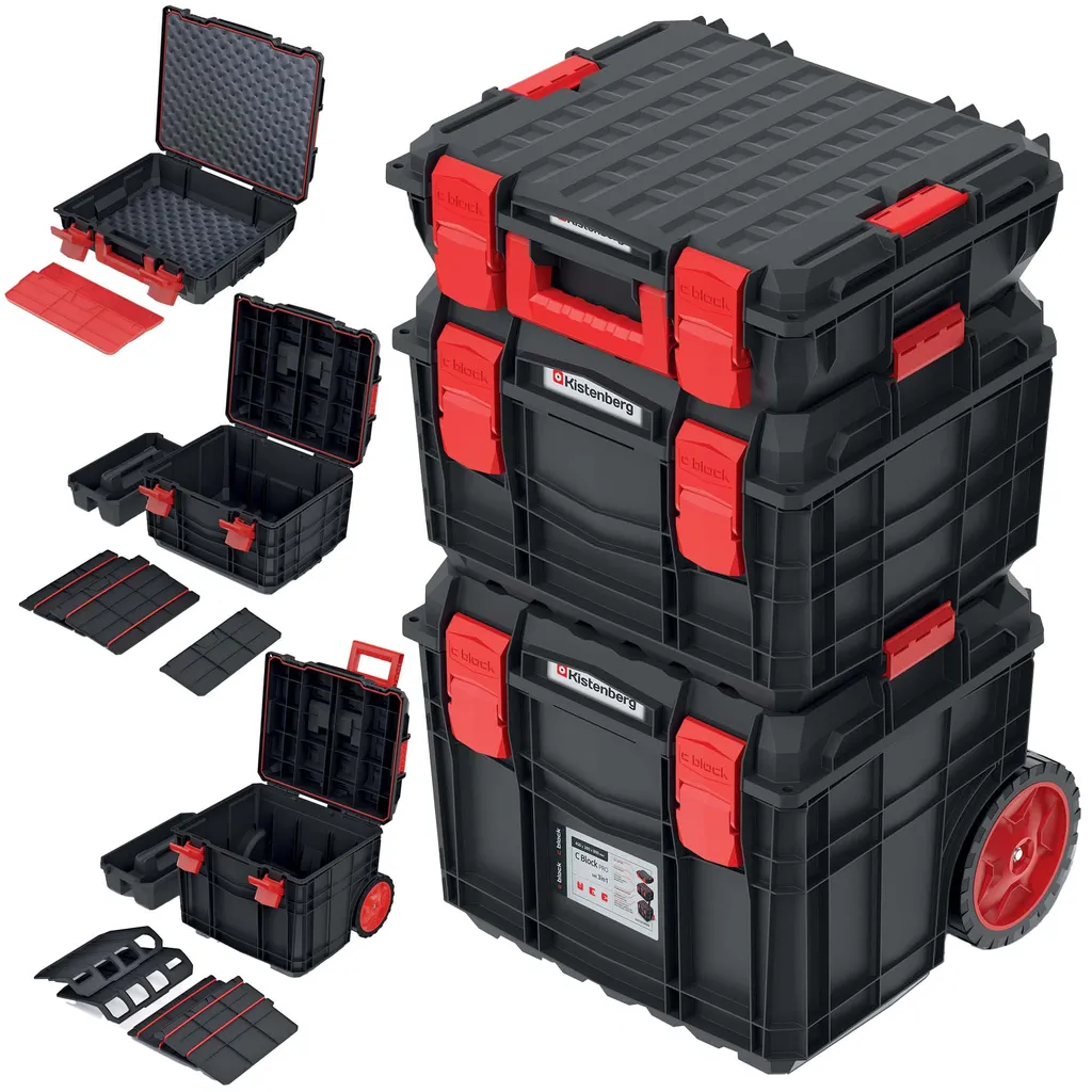 Organizer Box C Block Pro Armoire Mobile avec Poignée de Transport