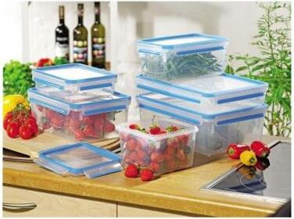 EMSA Clip & Close Freshness Container 1l Set of 3 blue Obrázok produktu 13