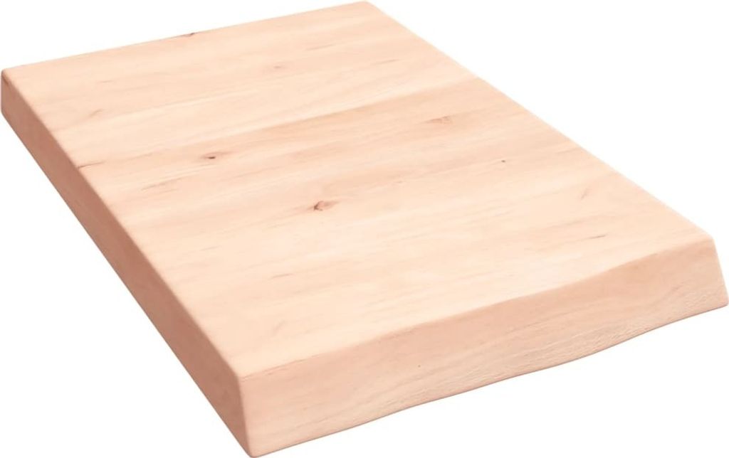 Wandregal 40x60x(2-6) cm Massivholz Eiche Unbehandelt