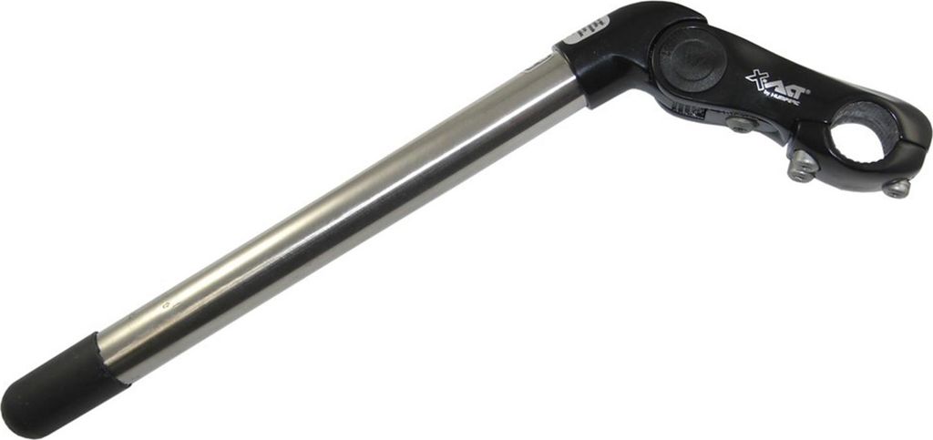 ergotec 33705001 1-1/8 Vorbau Kobra Vario, Schaft: 300 mm, Länge: 90 mm (-10/+50°), Lenker: 25,4 mm, Alu, schwarz/silber