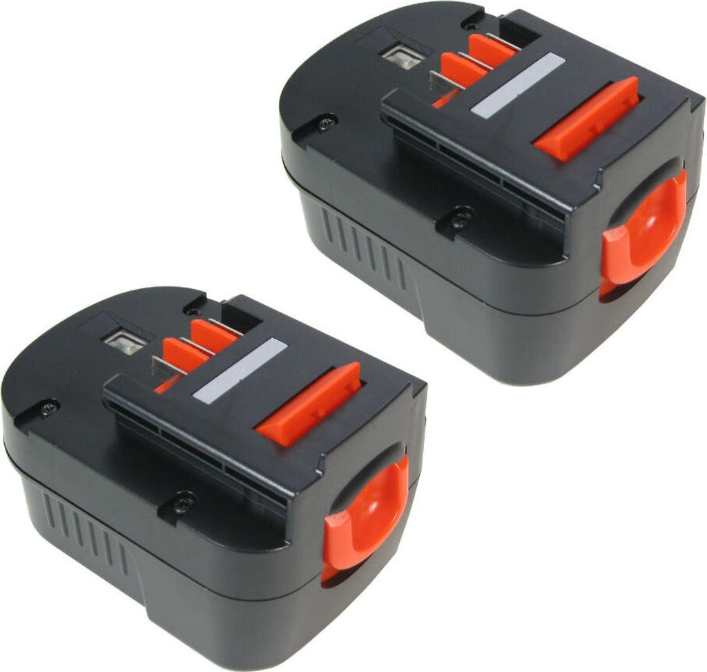 2x Trade-Shop Werkzeug Ni-MH Akku 12V 2000mAh für Black & Decker HP126F2K HP126F3B HP126F3K
