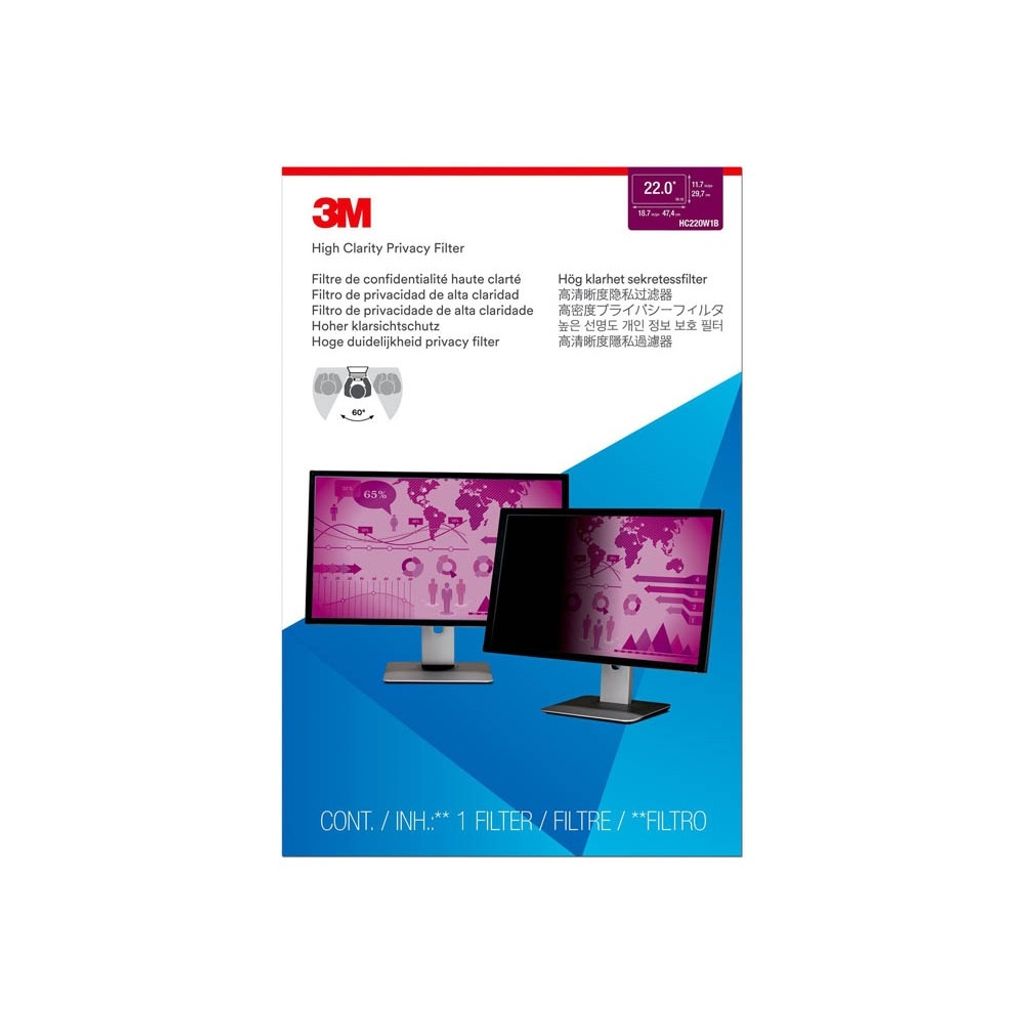 3M HC220W1B Blickschutzfilter High Clarity 22" 16:10