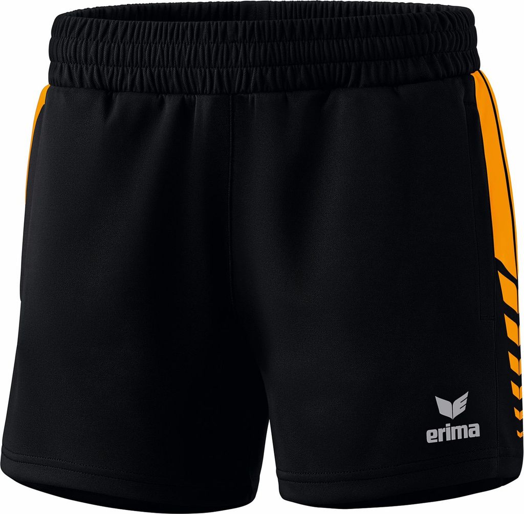Erima Six Wings Worker Shorts Schwarz/Neuorange - 34 Produktbild 