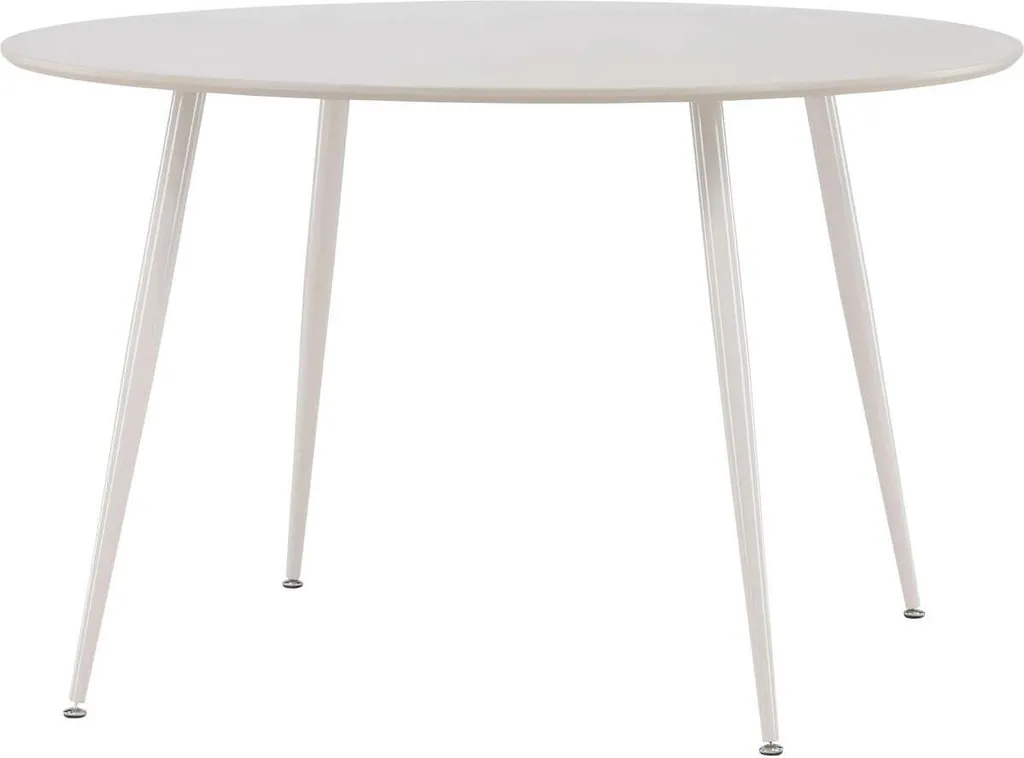 Table à manger 4 à 6 personnes Plaza Beige 120cm - Repas Conviviaux