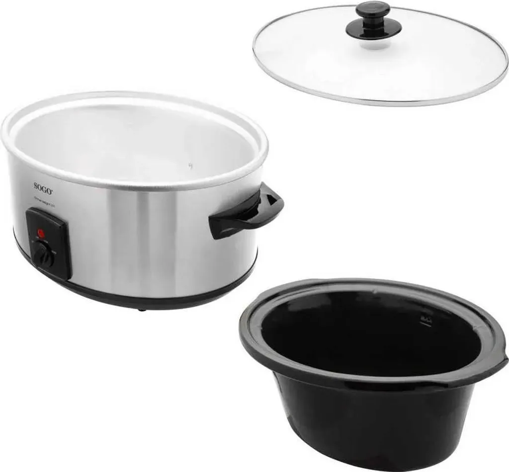 Mijoteuse Haute Capacité 5,5L Sogo avec Couvercle Verre et Base Pivot - 4