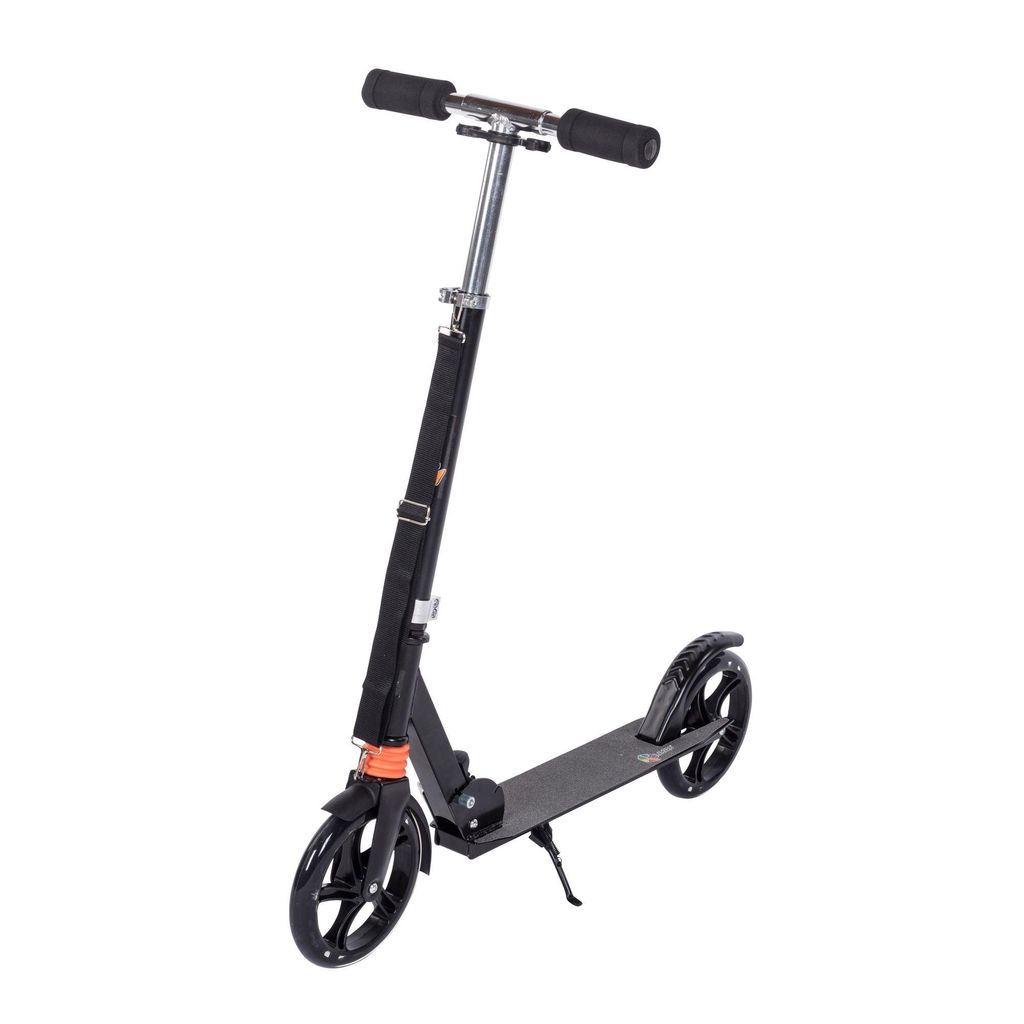 CLAMARO Cityroller Schwarz Federung Dämpfungssystem Produktbild 