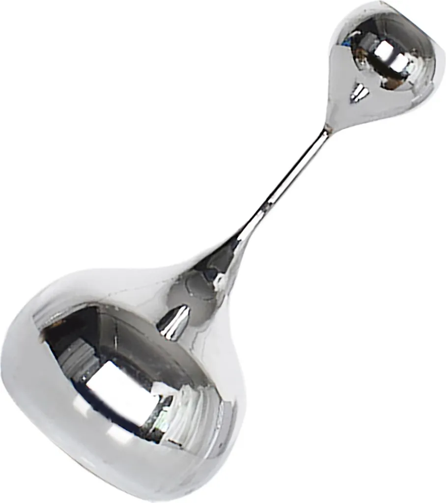 Bougeoir Sculpture en Acier Inoxydable Argenté Type A pour Bureau 25cm
