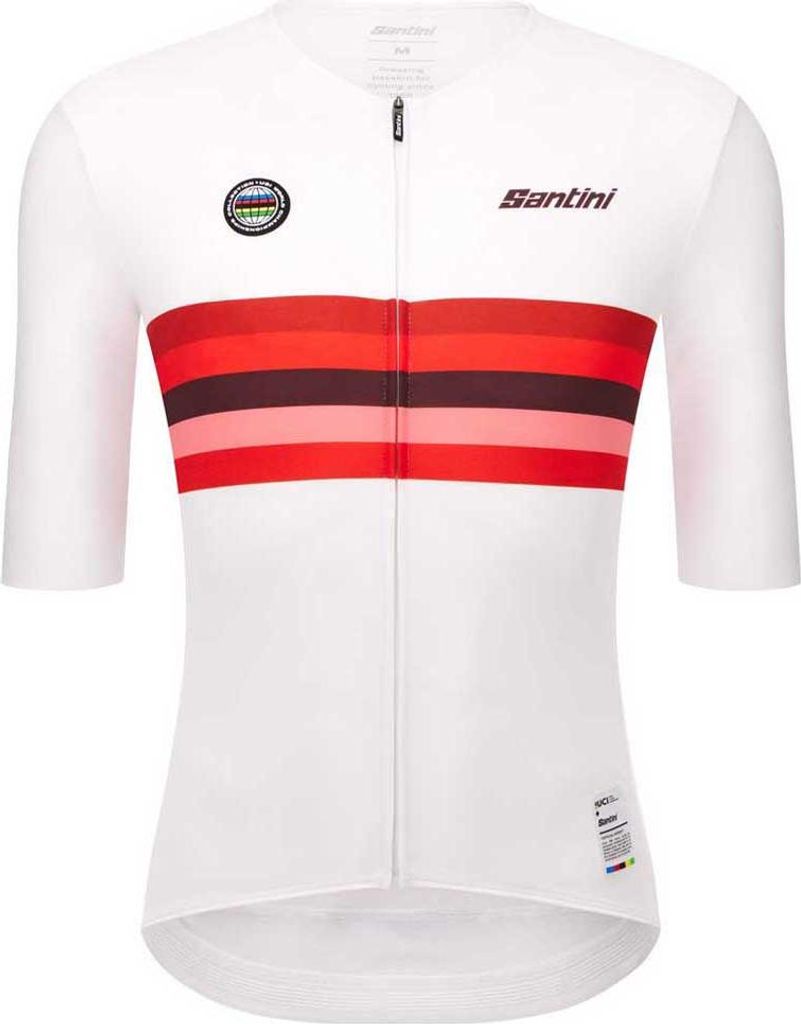 Santini Uci World Champion Japan 2025 Kurzarm-radtrikot Weiß L Herren,Damen Weiß L