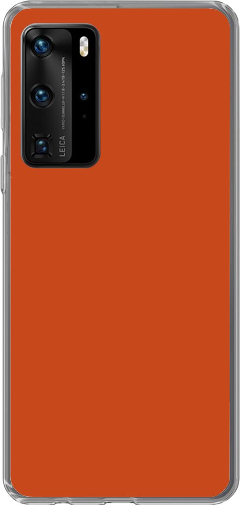 MuchoWow Handyhülle Schutzhülle Hülle für Telefoonhoesje Huawei P40 Pro Sienna - Erde - Farben - Massiv Silikon Softcase Handy Hülle - Schutz