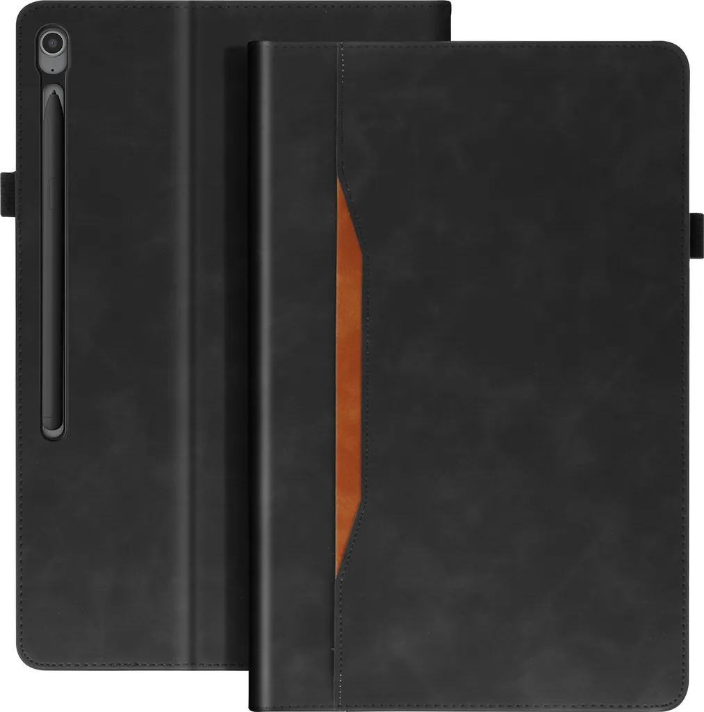 Avizar, Custodia portafoglio per Tab S10 FE+ con supporto video, nero