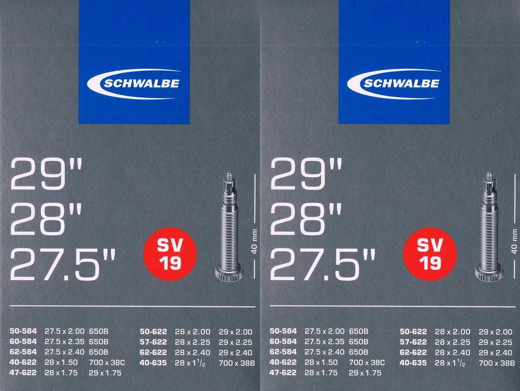 2x Schwalbe SV 19 Schlauch 29 622 Ventil: Französisch Produktbild 