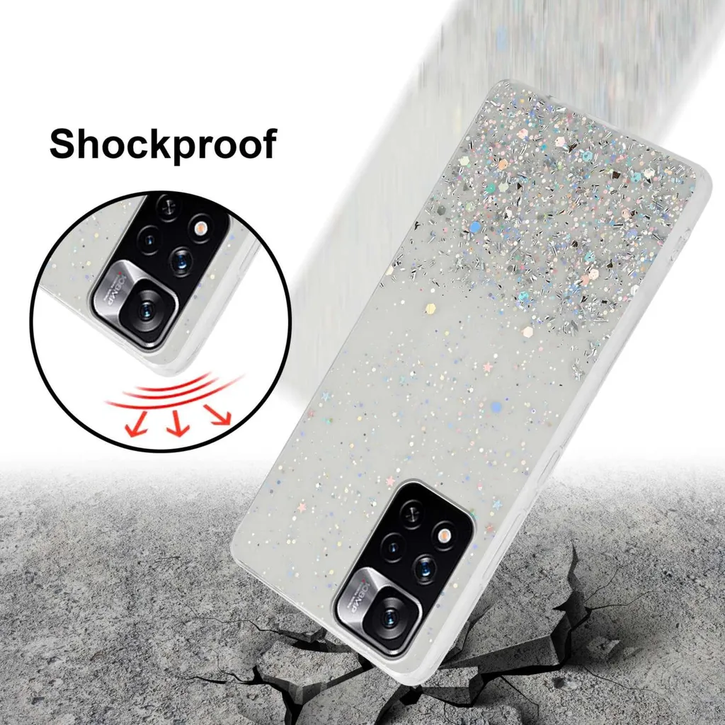 Custodia Trasparente Glitter Xiaomi Redmi Note 11 Pro+ | Cadorabo - 5