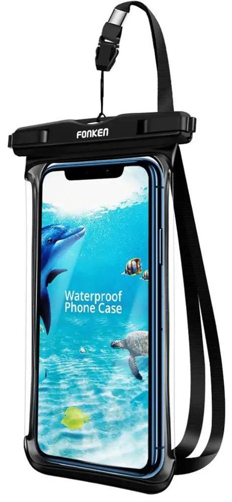 Wasserdichte Hülle für Telefon Unterwasser Schnee Regenwald Transparente Trockentasche Schwimmtasche Große Handyhülle Schwarzes