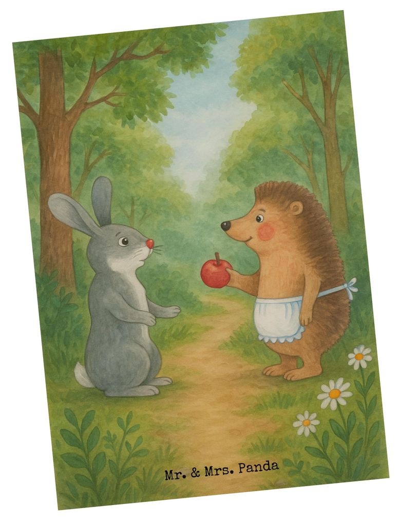 Mr. & Mrs. Panda Grußkarte Hase Igel Design - Weiß - Geschenk, bildkarte, Liebe Spruch, Herzschmerz, Trennungsschmerz, Kunstkarten, Lustige Sprü...