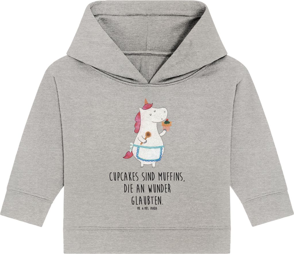 Mr. & Mrs. Panda Organic Baby Hoodie Einhorn Küche 24. - Produktbild 