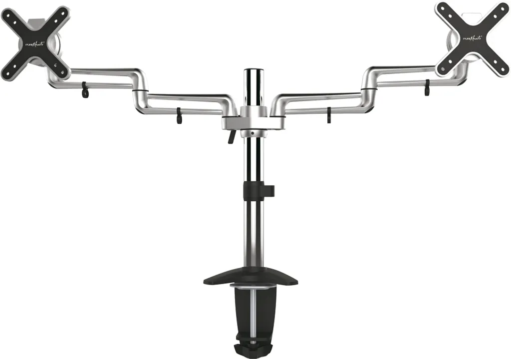 PureMounts PM-Style-DM-23D Support Écran PC Double VESA 100x100 Noir