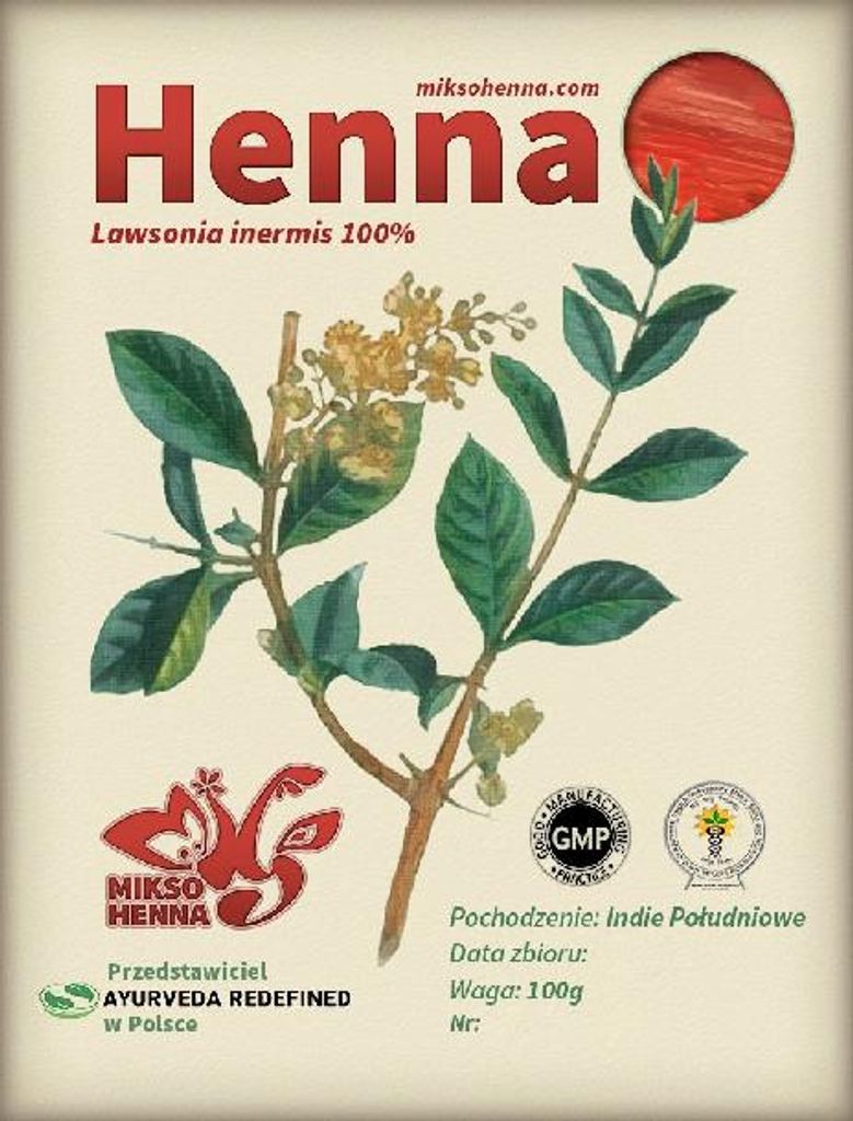 Mix Henna Starke Natürliche Henna Gibt Eine Rote Farbe