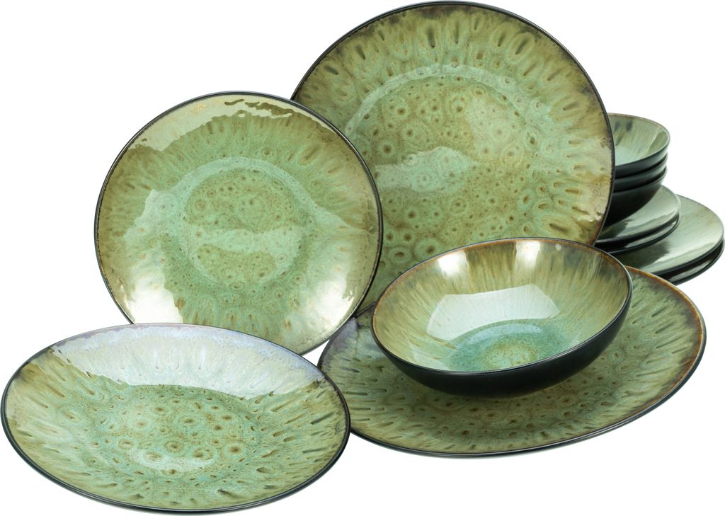 CreaTable, 23960, Jawa zelená, sada tanierov 12 ks, Obrázok produktu 