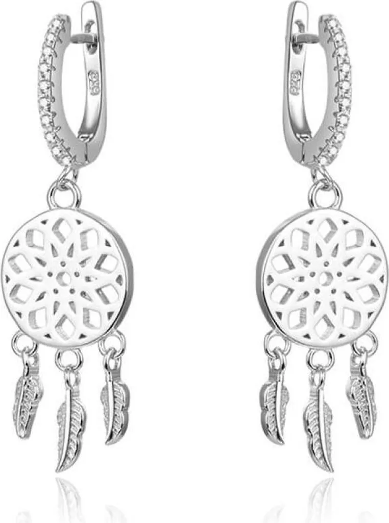 Regalo Simbolico: Orecchini Argento 925 Acchiappasogni e Zirconi
