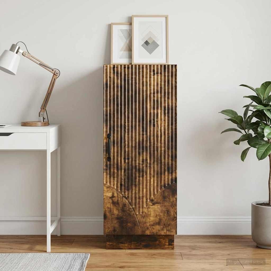 Maison Exclusive - Sideboard Geräucherte Eiche 33 x 34,5 x 87 cm Holzwerkstoff