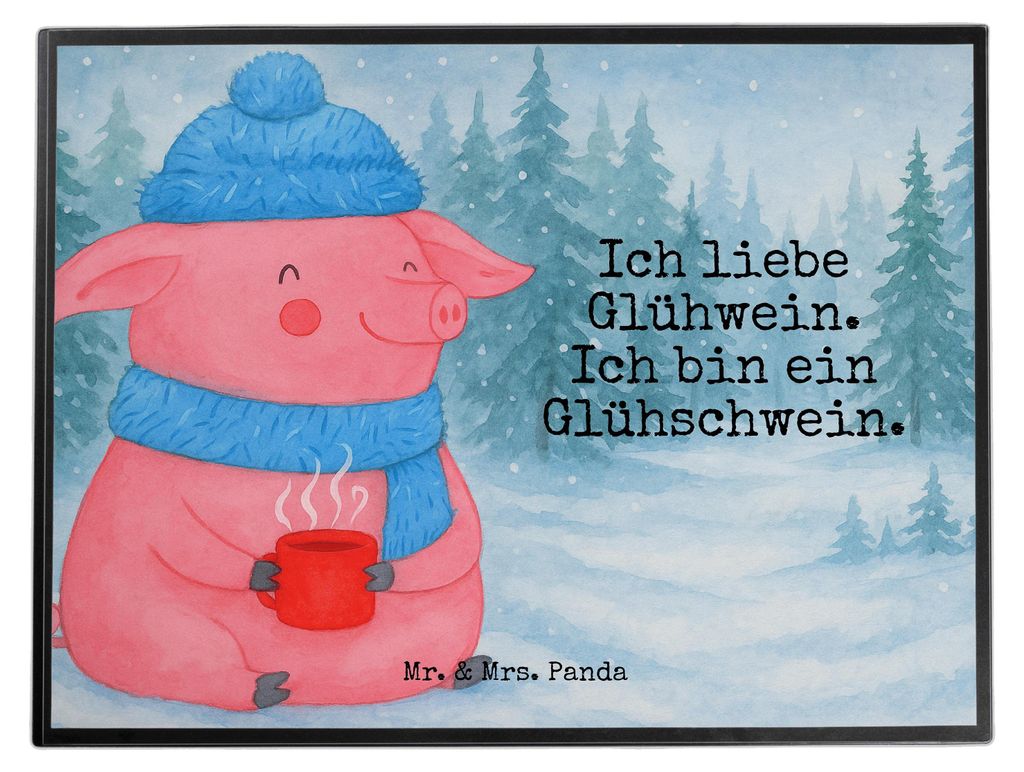 Mr. & Mrs. Panda schreibtischunterlage Schwein Glühwein Design - Weiß - Geschenk, Schreibunterlage, Glühschwein, schreibtischunterlagen, büro, ...