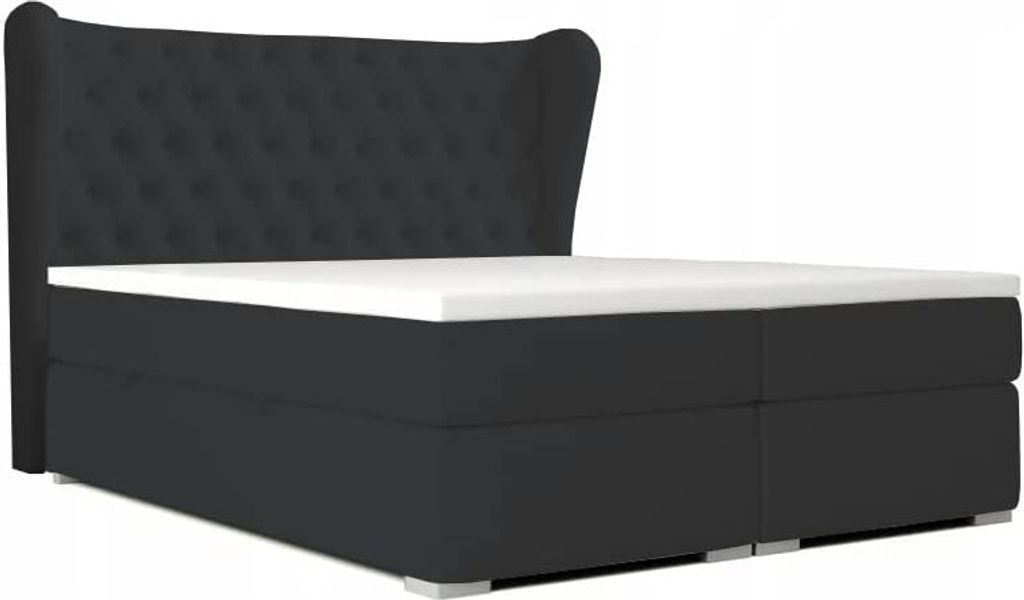 Doppelbett RENI mit Bettzeugcontainer, Topper Federkern Produktbild 