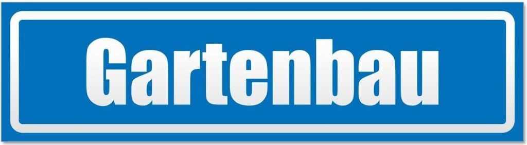 Kiwistar Gartenbau invertiert Magnetschild Schild magnetisch - 60cm Blau - Magnetfolie für Auto PKW Kfz