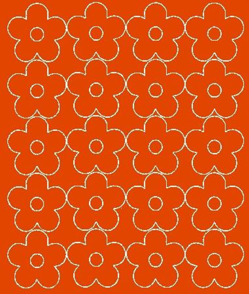 Wandaufkleber Blumen, 20 Stück, orange glänzend