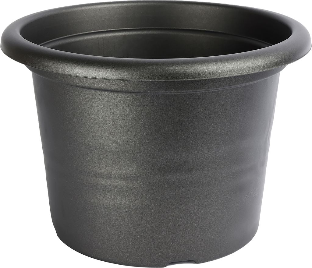 Garronda Blumentopf rund Kunststoff für Blumen und andere Pflanzen GD-0022 (1 Stück - Graphite, 34cm H=24cm)