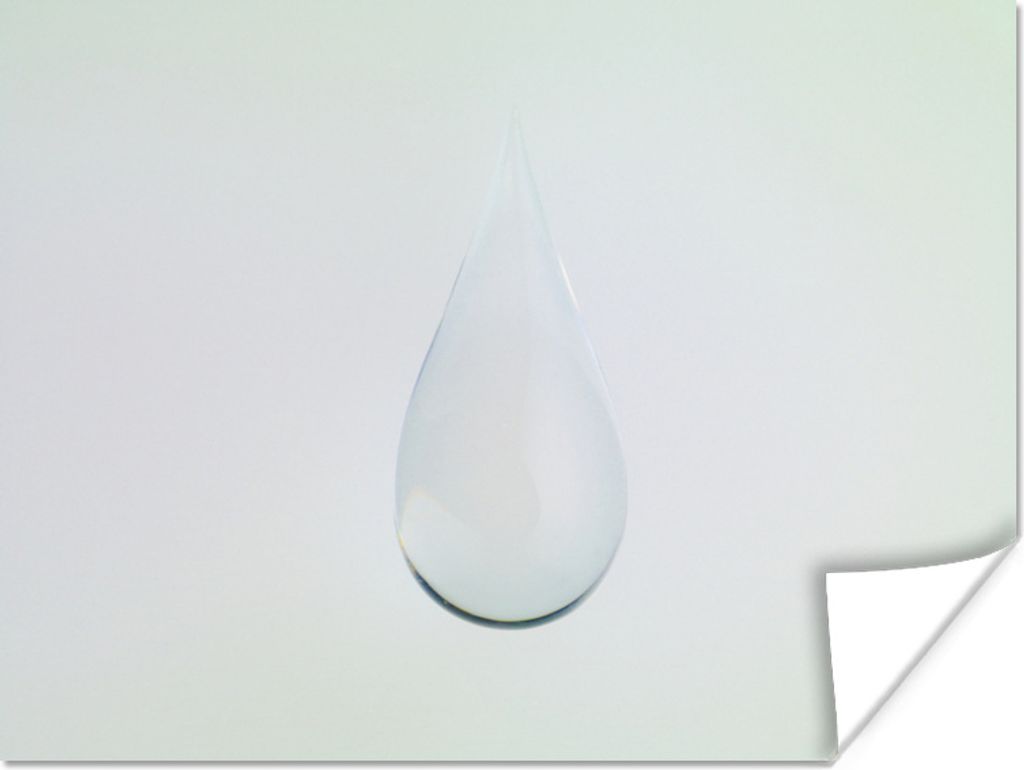 MuchoWow Poster Ein fallender Wassertropfen 120x90 cm - Wandbild