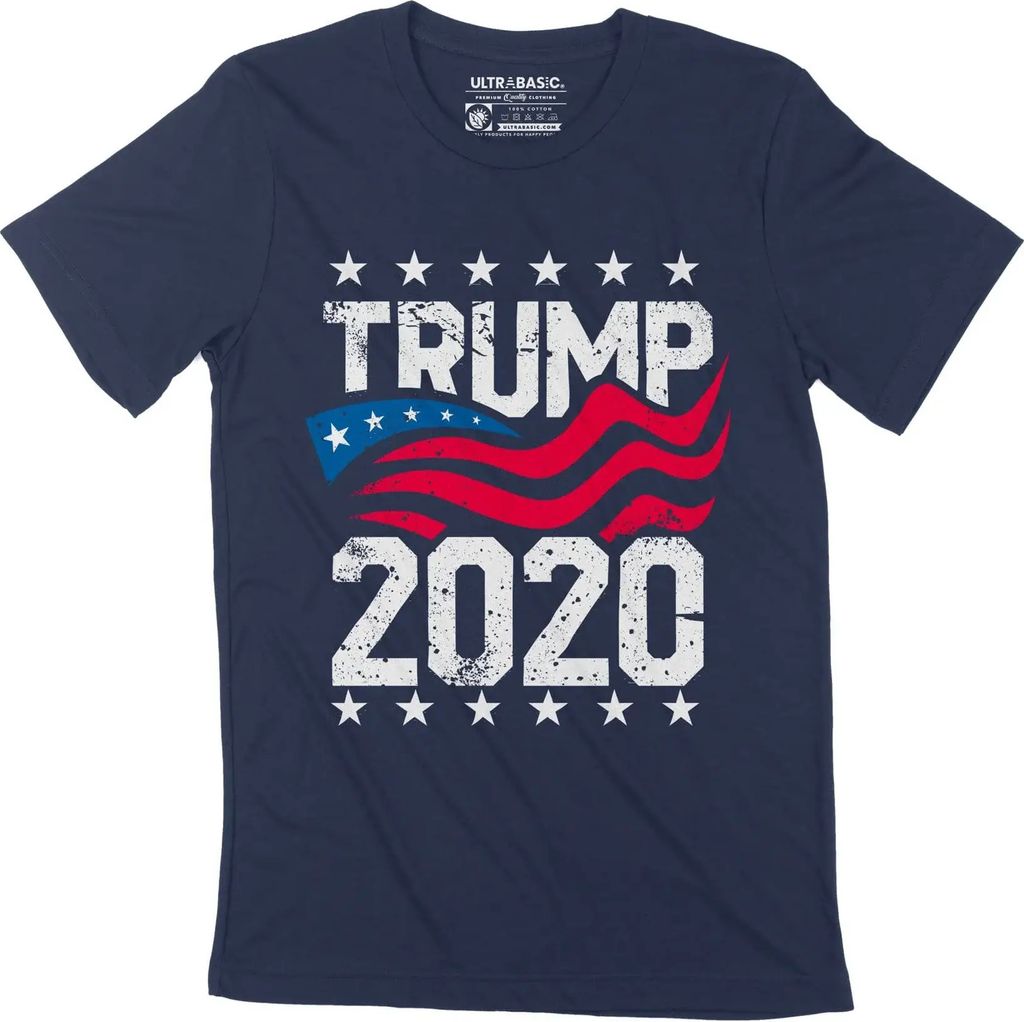 Herren Grafik T-Shirt Donald Trump 2020 Usa American Flag Geschenk 4. Geburtstag Jahrestag 4 Jahre Jubiläum 4 Jährige Mann Jahrgang 2020 Kurzarm