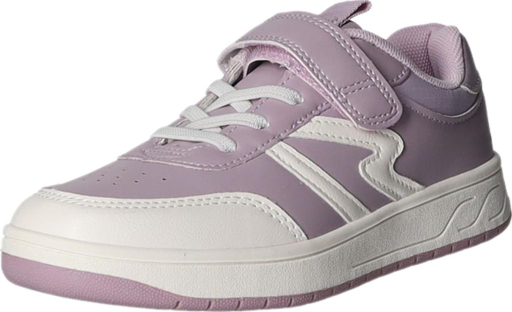 Sneakers Kinder-Mädchen-Sneaker-Slipper-Klettschuh Lila-Weiß, Farbe:rot, EU Größe:32