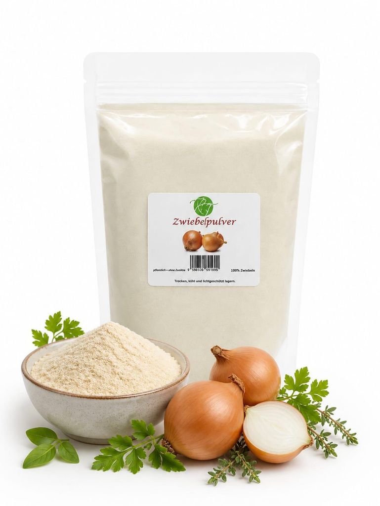 KT 1000 g / 1 kg Zwiebelpulver Zwiebeln fein gemahlen - 1A Produktbild 